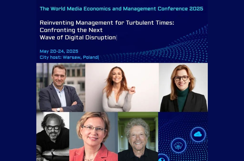 Big reveal: Participants in the opening debate “AI and Media Business: Progress or Danger? Debate with Practitioners”(May 21, 9.00-11.00 a.m., Aula). 